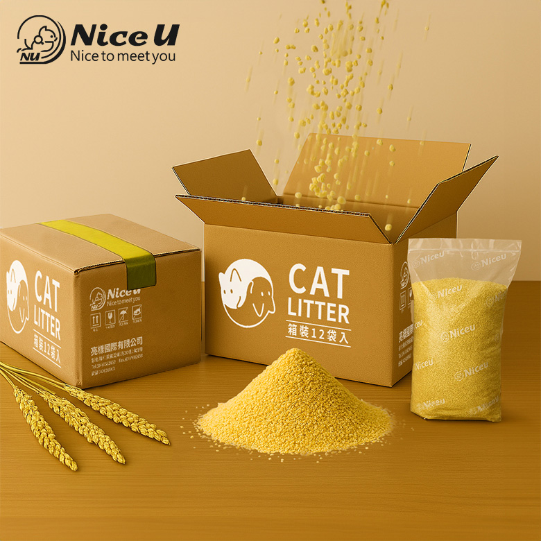 【NiceU 毛樂趣】小米凝結貓砂 12袋入