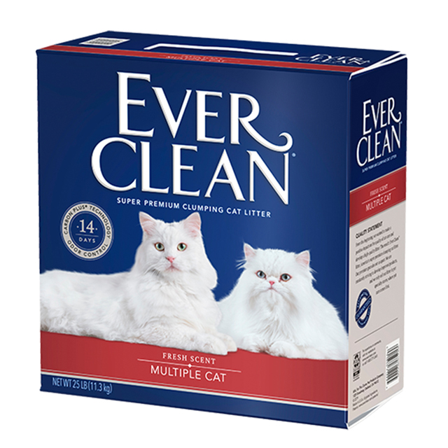 《藍鑽 EVER CLEAN》 低過敏抗菌結塊貓砂（紅標）25lb
