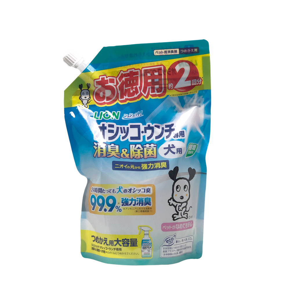 日本 Lion 廁所消臭除菌噴霧 (犬用) LI00564 (補充包) 480ml