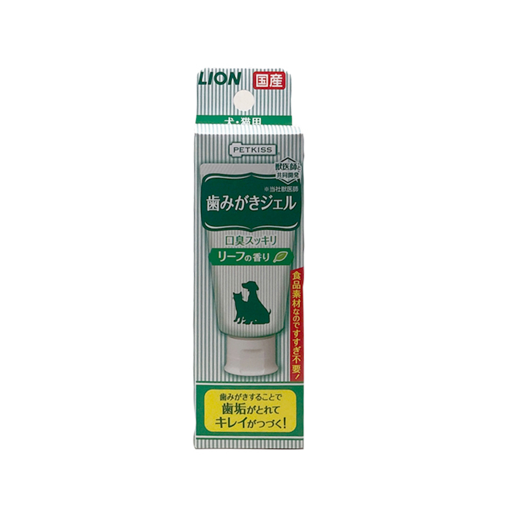 日本 Lion PETKISS 寵物牙膏 (犬貓適用) LI00397 綠葉清香 40g