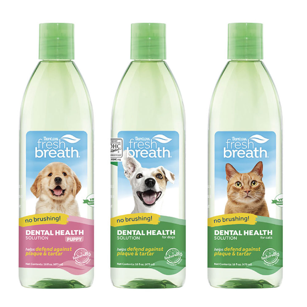 【Fresh breath 鮮呼吸】犬貓基礎型潔牙水 16oz(天然寵物潔牙水、用喝的不用刷牙)