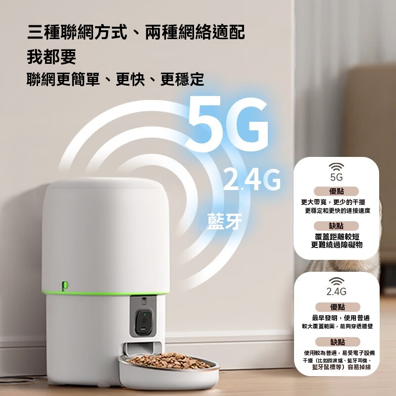 【OSLE 歐適樂】寵物自動餵食器智慧遠端影片控製貓咪狗狗定時定量投餵機