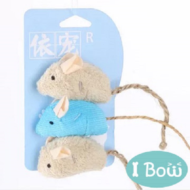 I Bow貓草玩具-三小老鼠