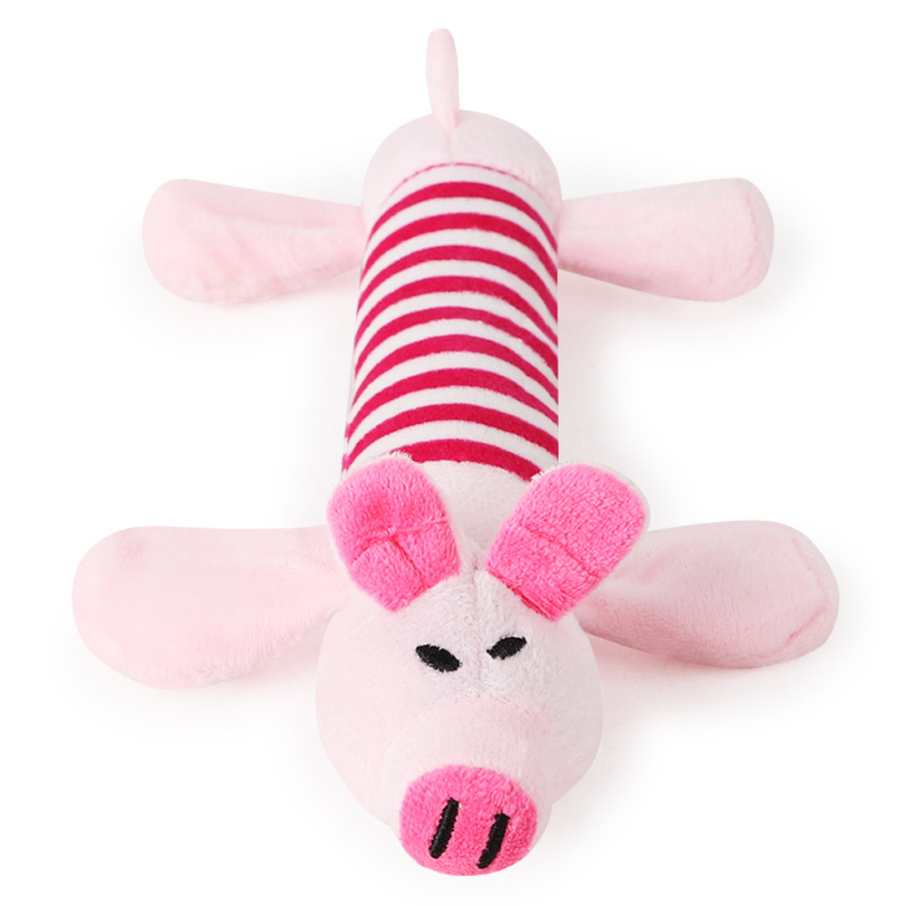 毛絨響哨動物造型玩偶 粉色小豬款