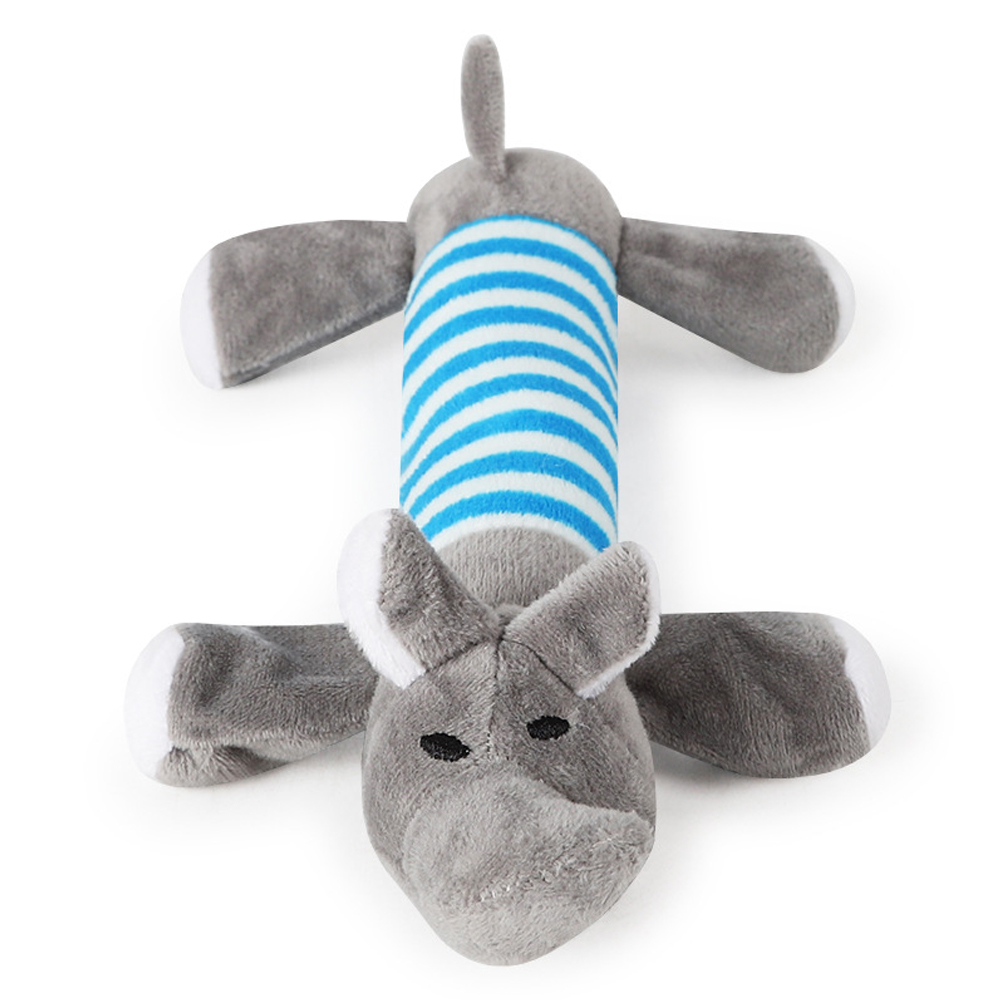 毛絨響哨動物造型玩偶 灰色大象款