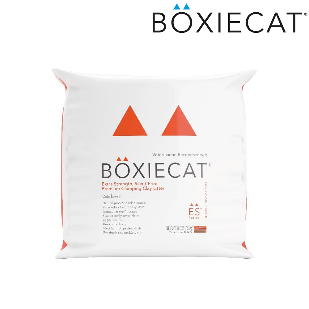 美國頂級 BOXIECAT《博識貓 無粉塵黏土貓砂-紅色益生菌加強》28磅/12.7kg