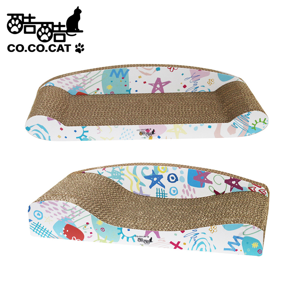 【Co.Co.Cat 酷酷貓 】沙發貓抓板-100%台灣製紙箱貓抓板(兩款可選)