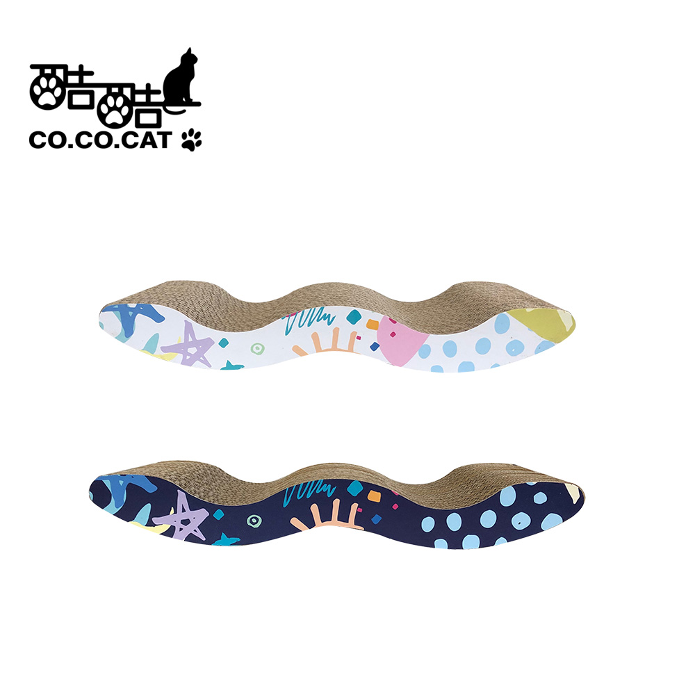 【Co.Co.Cat 酷酷貓 】小波浪-100%臺灣製貓抓板(隨機不挑色)