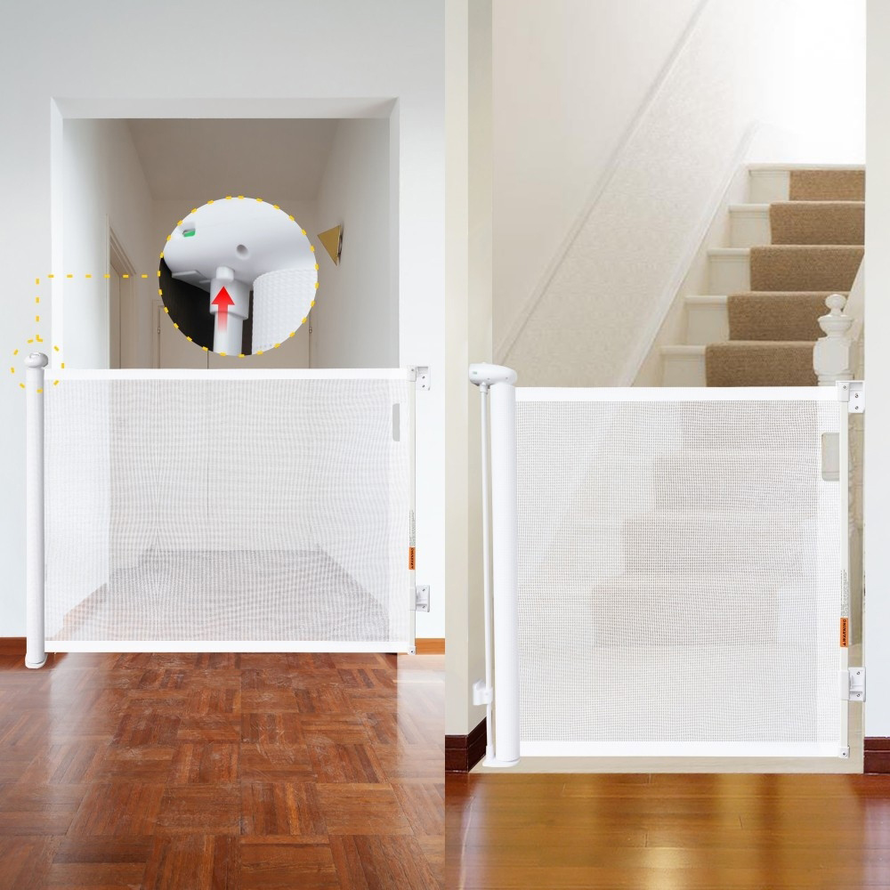 H&R 安室家 86X140CM 伸縮圍欄 安全門 寵物圍欄 樓梯門欄(門欄/柵欄/圍欄/護欄/狗柵欄)