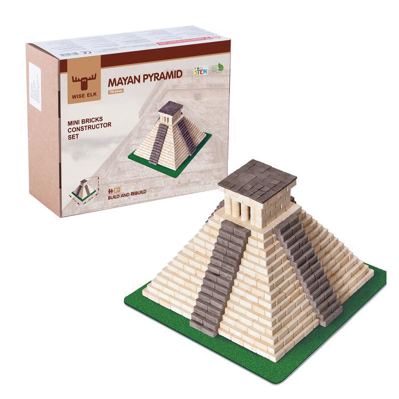 WISE ELK｜天然陶瓷磚建築套裝 -瑪雅金字塔 750片