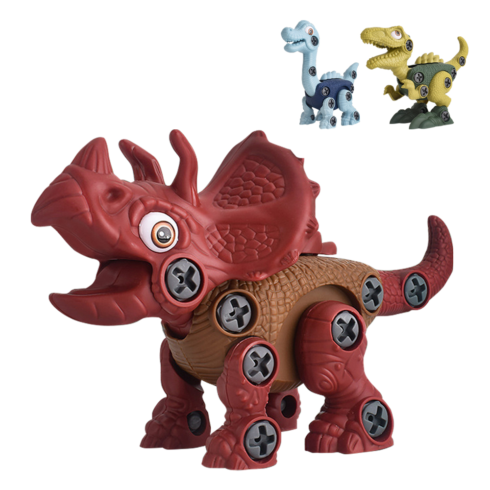 【Mesenfants】組裝恐龍玩具 兒童玩具恐龍蛋 兒童DIY霸王龍三角龍益智積木