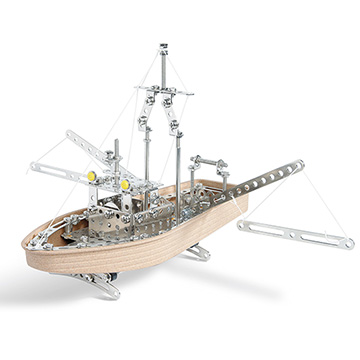 【德國eitech】益智鋼鐵玩具-3合1帆船 C20