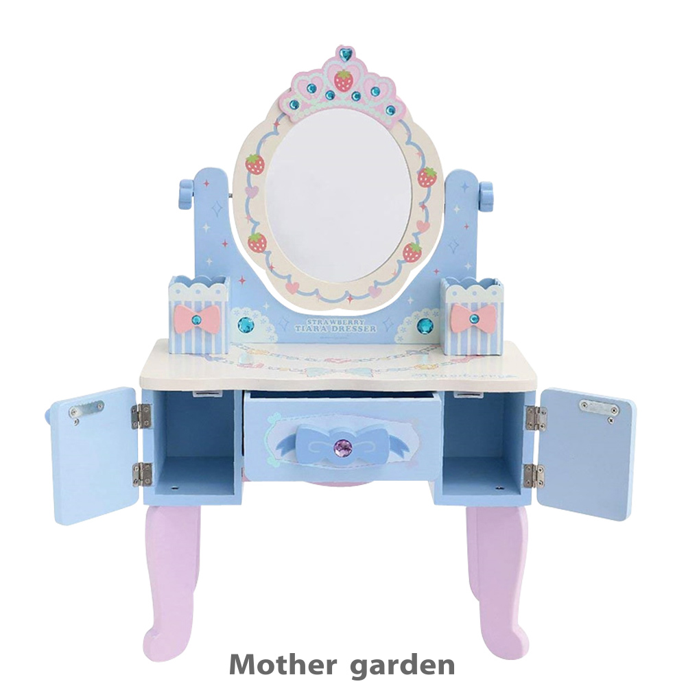 【日本Mother Garden】野草莓女孩的夢幻化妝桌組藍