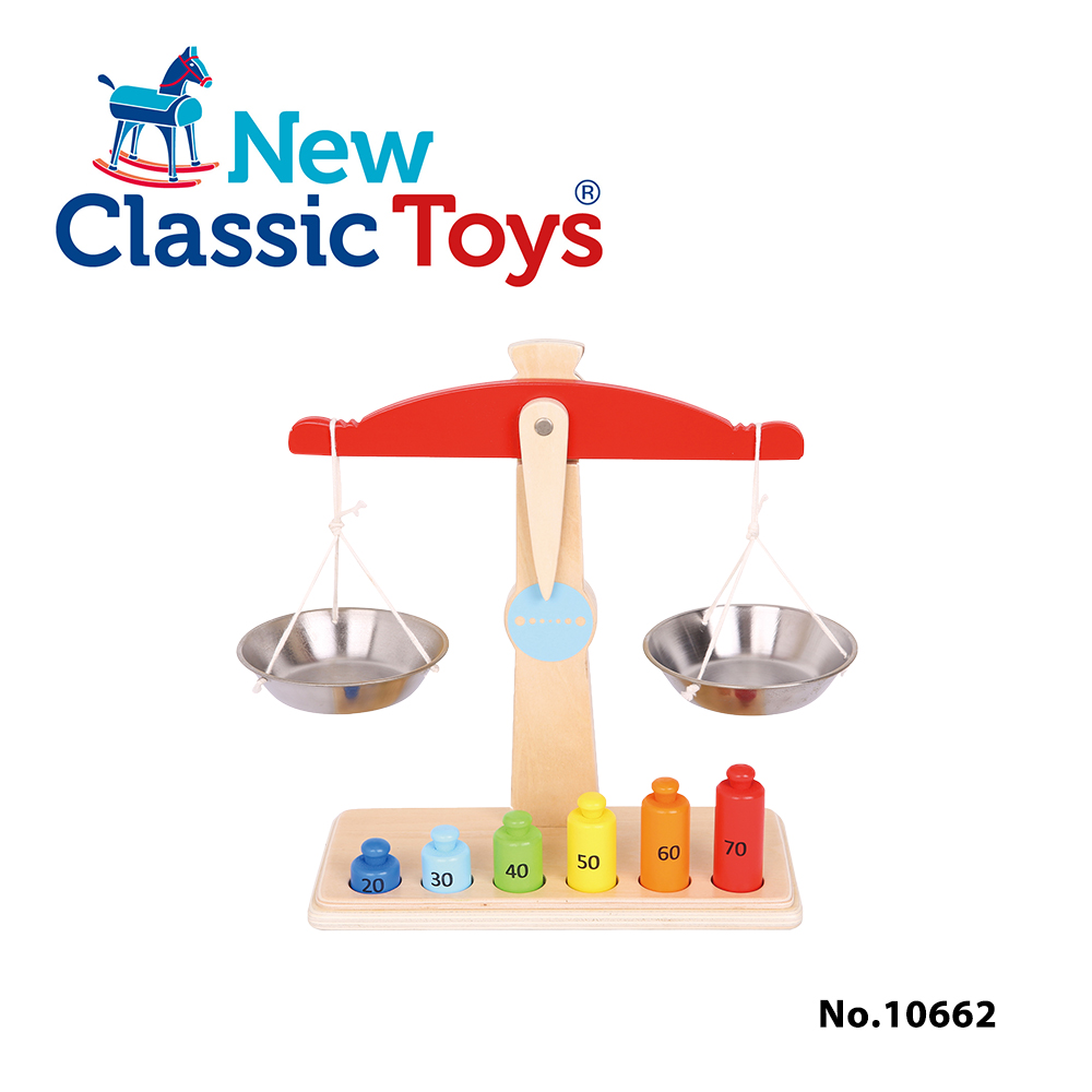 【荷蘭New Classic Toys】寶寶認知學習磅秤木製玩具 - 10662