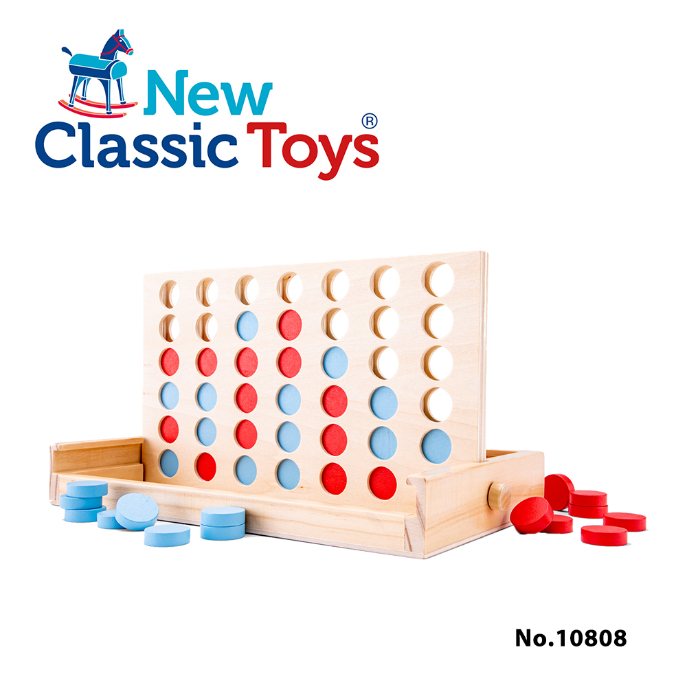 【荷蘭New Classic Toys】木製經典四子棋/四連棋遊戲 - 10808