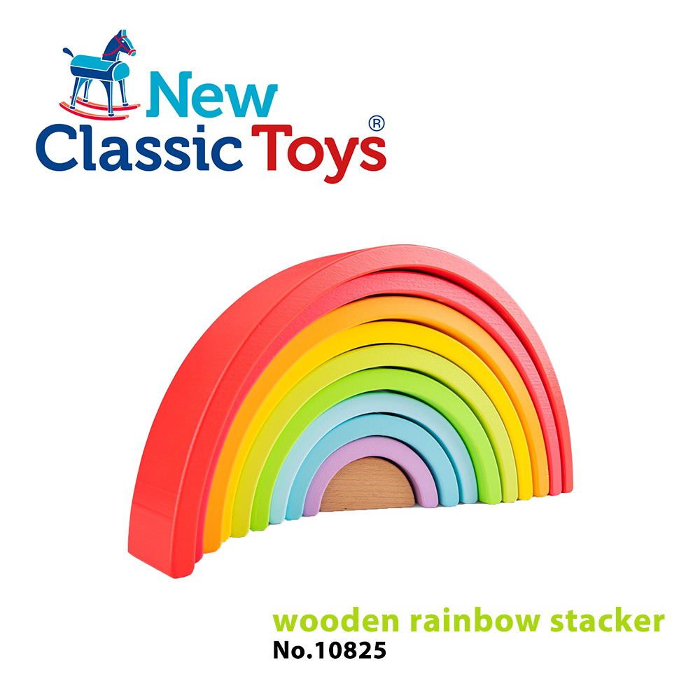 【荷蘭New Classic Toys】彩虹積木/彩虹隧道積木 - 10825