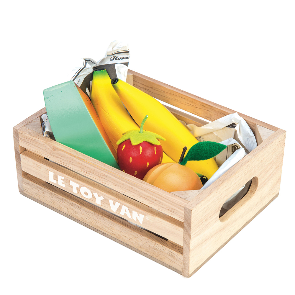 英國 Le Toy Van 角色扮演系列-新鮮水果盒木質玩具組 (TV183)