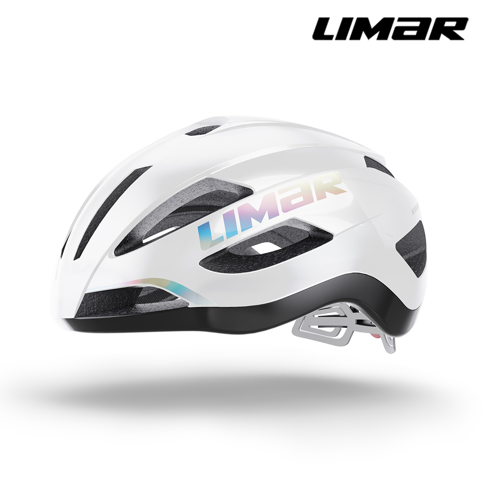 LIMAR 自行車用防護頭盔 AIR MASTER / 白-虹彩標