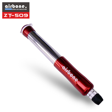 Airbone ZT-509 超時尚亮彩(紅色) 美/法式雙頭軟管打氣筒