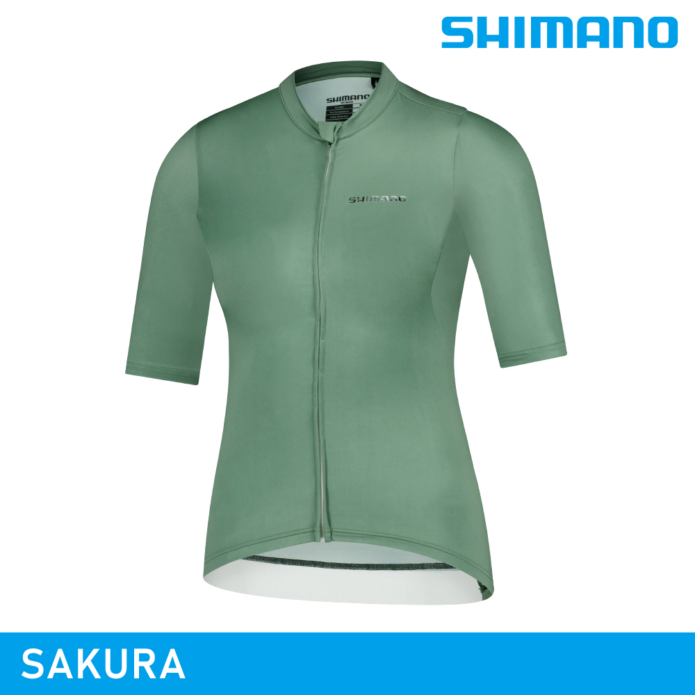 SHIMANO SAKURA 女性短袖車衣 / 鏡面綠