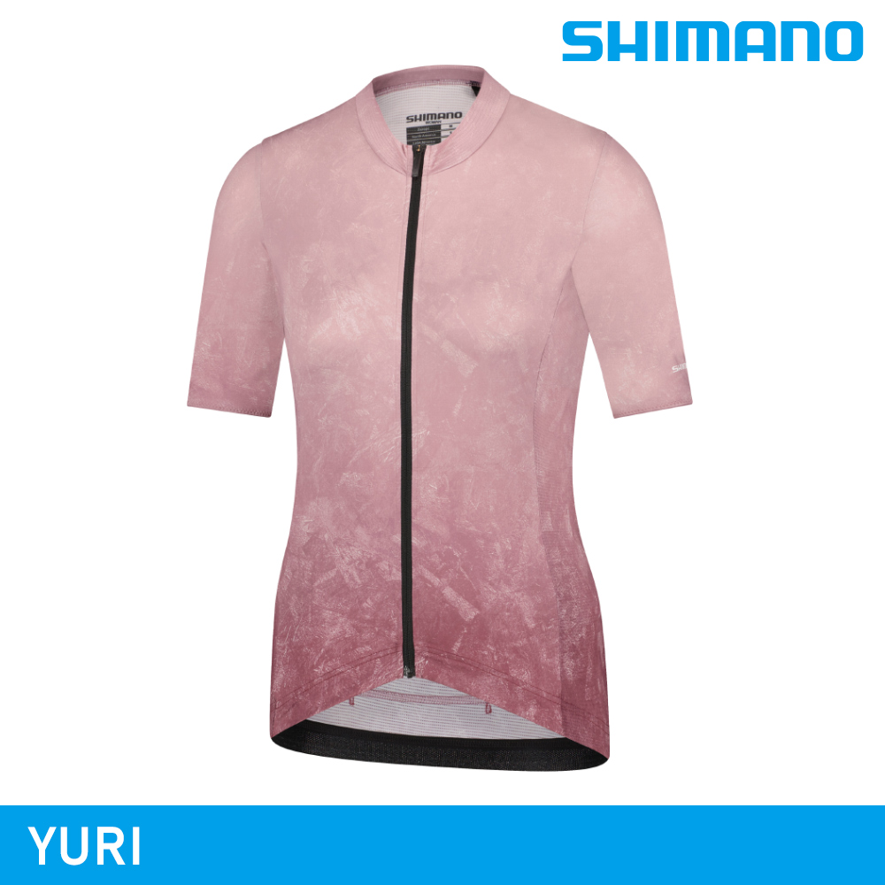 SHIMANO YURI 女性短袖車衣 / 亮面粉