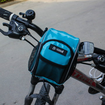 最新款自行車亮彩色皮革防水鞍把包