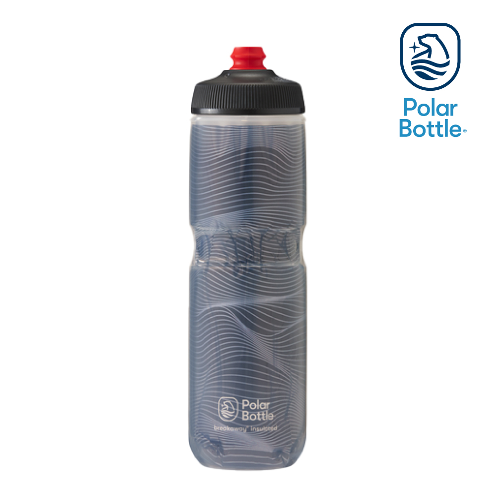 Polar Bottle 24oz 雙層保冷噴射水壺 Jersey Knit 棕黑 Charcoal