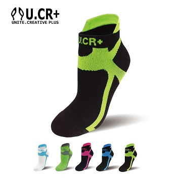 U.CR+ 阿基里斯機能船型襪 - 黑綠