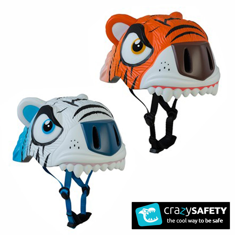 crazySAFETY瘋狂安全帽 丹麥設計3D動物造型兒童安全帽-老虎
