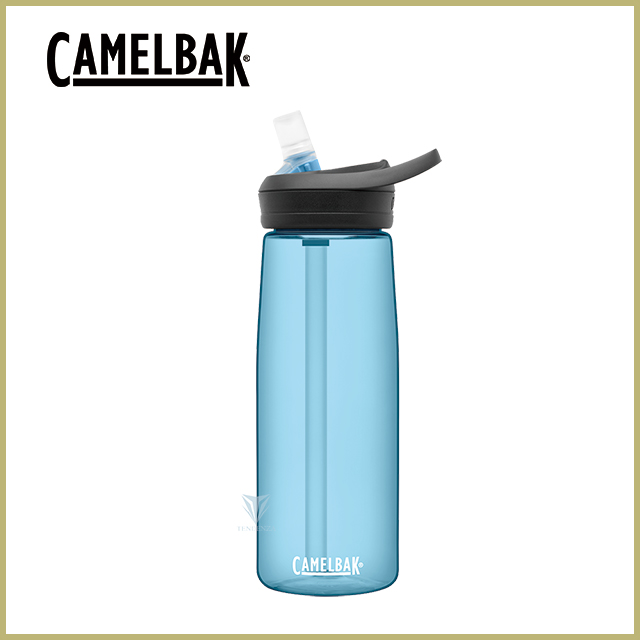 [CamelBak 750ml eddy+多水吸管水瓶 透藍