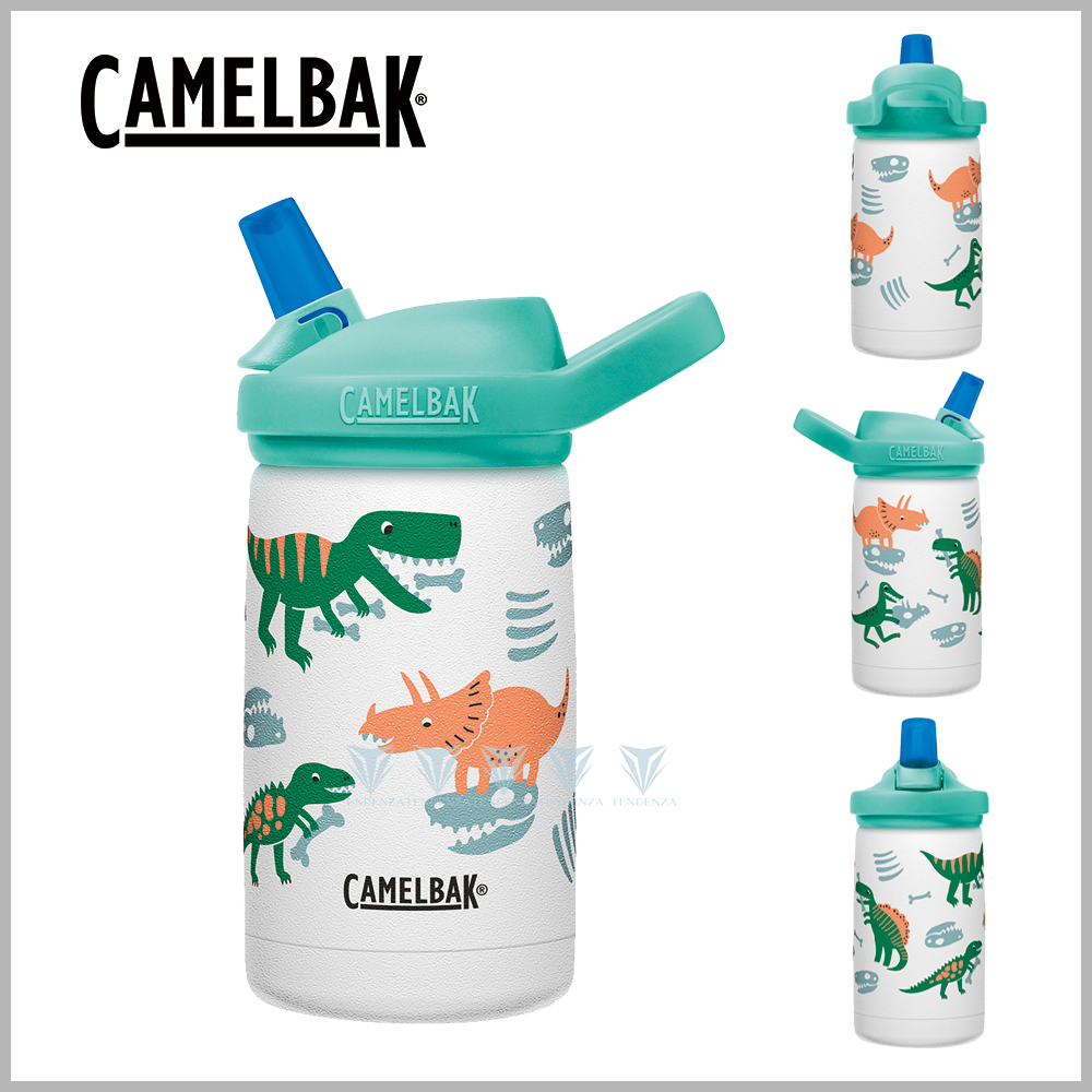 CamelBak 350ml eddy+ kids兒童吸管不鏽鋼保溫瓶(保冰)-化石恐龍