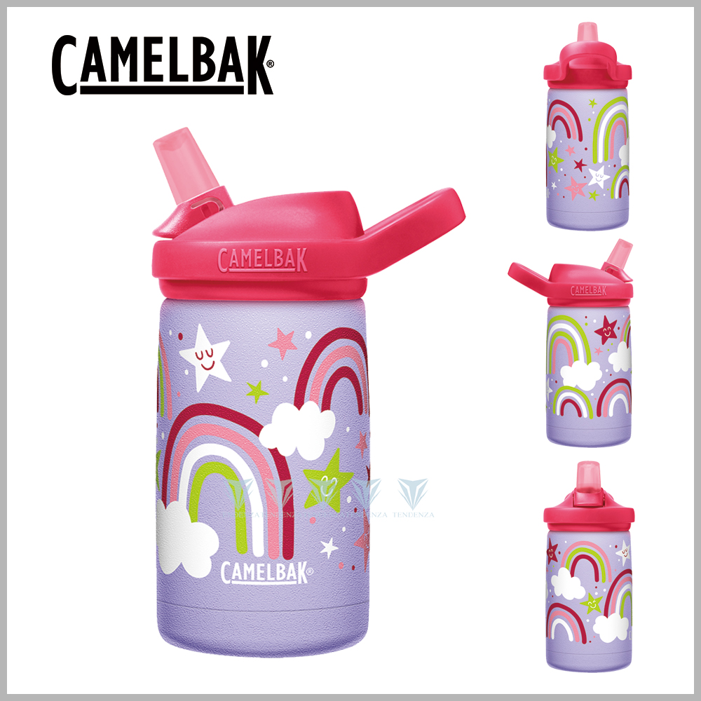 CamelBak 350ml eddy+ kids兒童吸管不鏽鋼保溫瓶(保冰)-星星彩虹