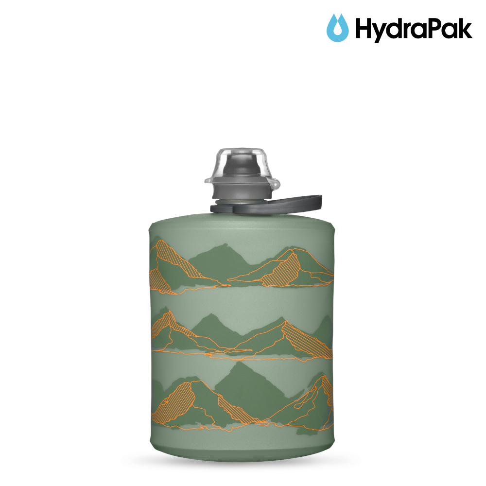 HydraPak Stow Mountain 500ml 軟式水壺 / 河谷綠