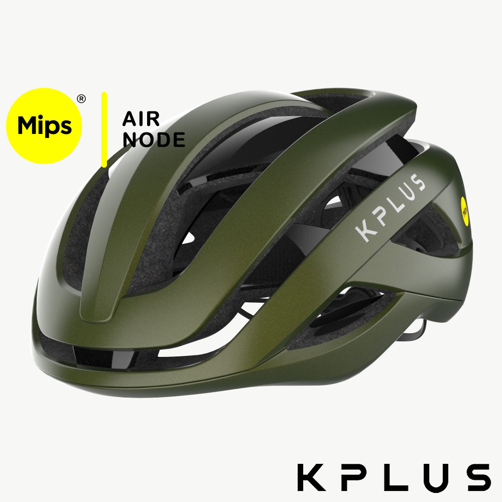 KPLUS 單車安全帽公路競速系列 可拆洗Mips Air Node系統ALPHA Helmet-夜幕綠