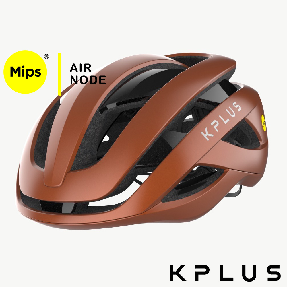 KPLUS 單車安全帽公路競速系列 可拆洗Mips Air Node系統ALPHA Helmet-曙光橘