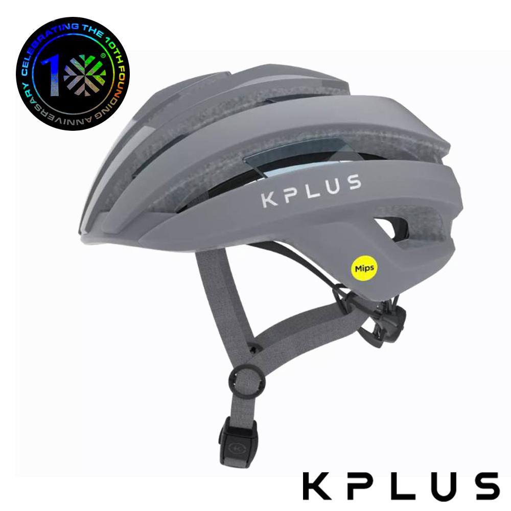 KPLUS 單車安全帽公路競速系列 可拆洗Mips Air Node系統AURA Helmet-水泥灰