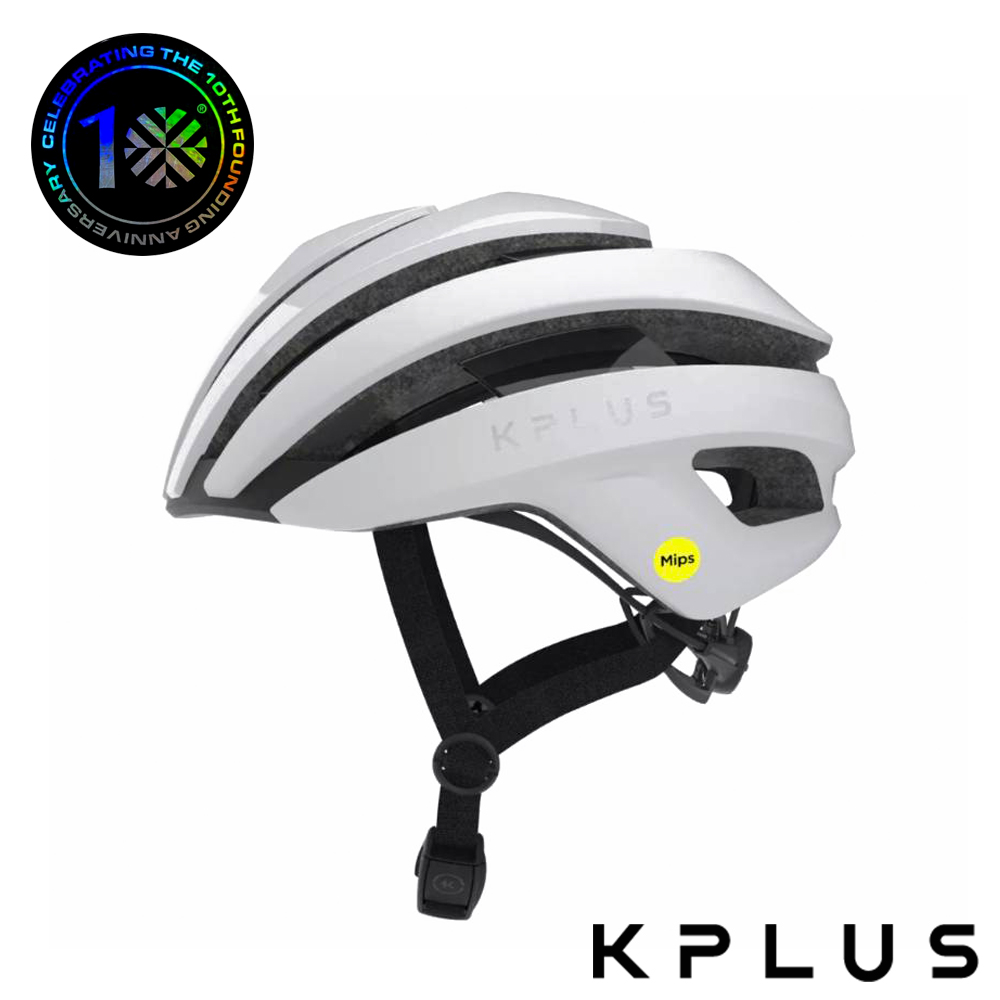 KPLUS 單車安全帽公路競速系列 可拆洗Mips Air Node系統AURA Helmet-珠光白