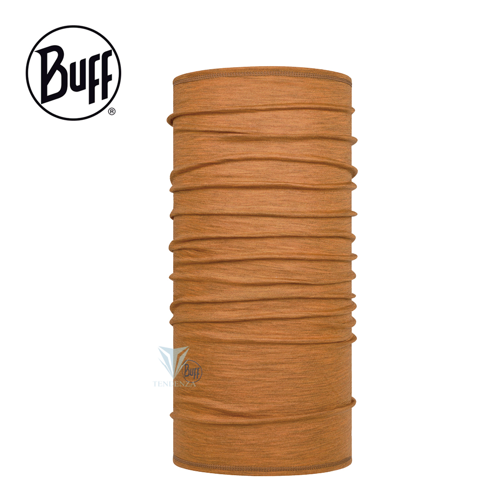 BUFF BF113010 舒適素面-美麗諾羊毛頭巾-芥末黃
