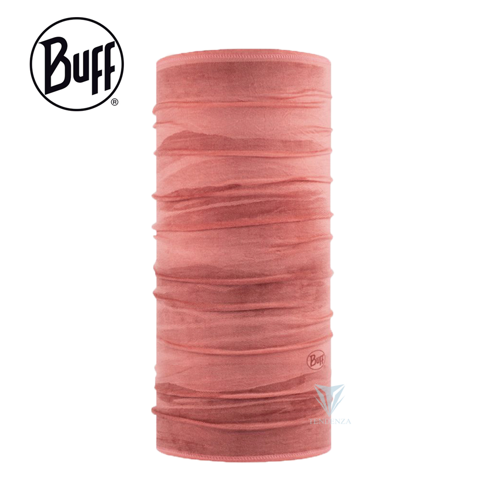 BUFF BF130052 舒適印花-美麗諾羊毛頭巾-濛霧粉紅