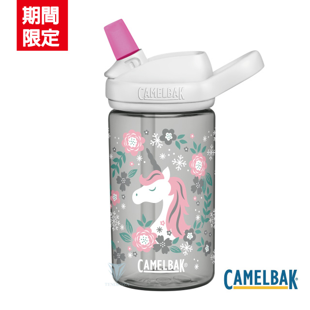 CamelBak CB2452001141 - 400ml eddy+ 兒童吸管運動水瓶 花花獨角獸
