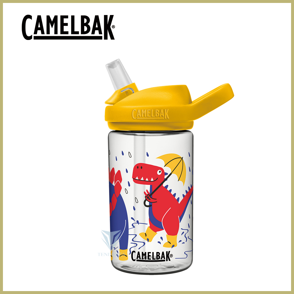 CamelBak 400ml eddy+ kids兒童吸管運動水瓶-調皮恐龍