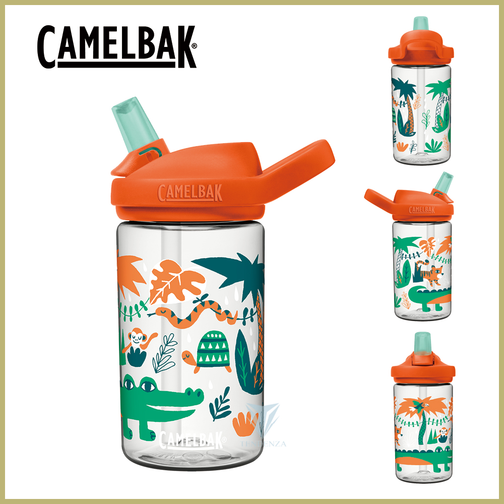 CamelBak 400ml eddy+ kids兒童吸管運動水瓶-叢林探險
