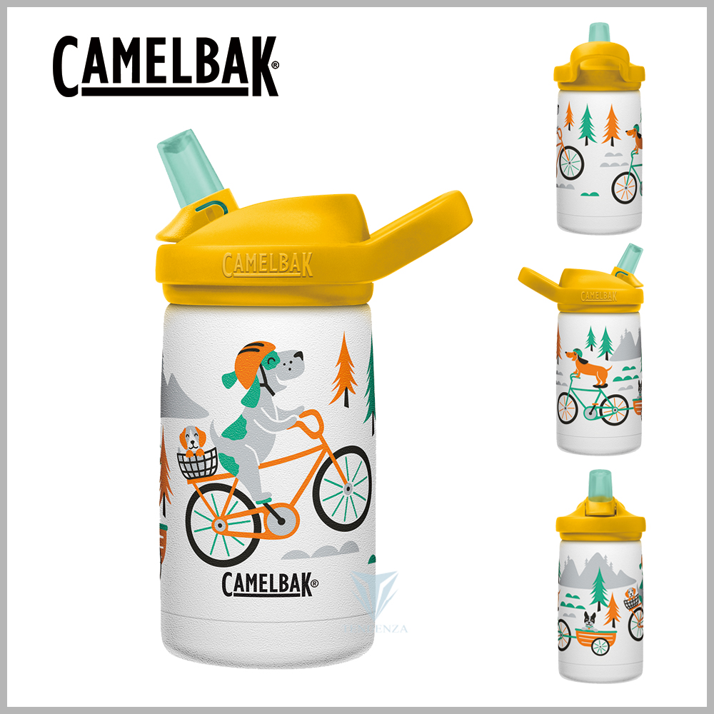 CamelBak 350ml eddy+ kids兒童吸管不鏽鋼保溫瓶(保冰)-單車狗狗