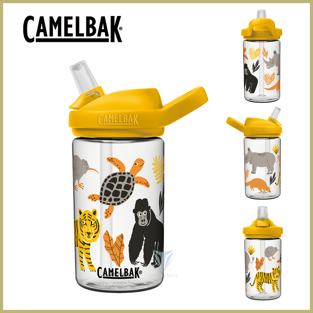 CamelBak 400ml eddy+ kids兒童吸管運動水瓶-保育動物
