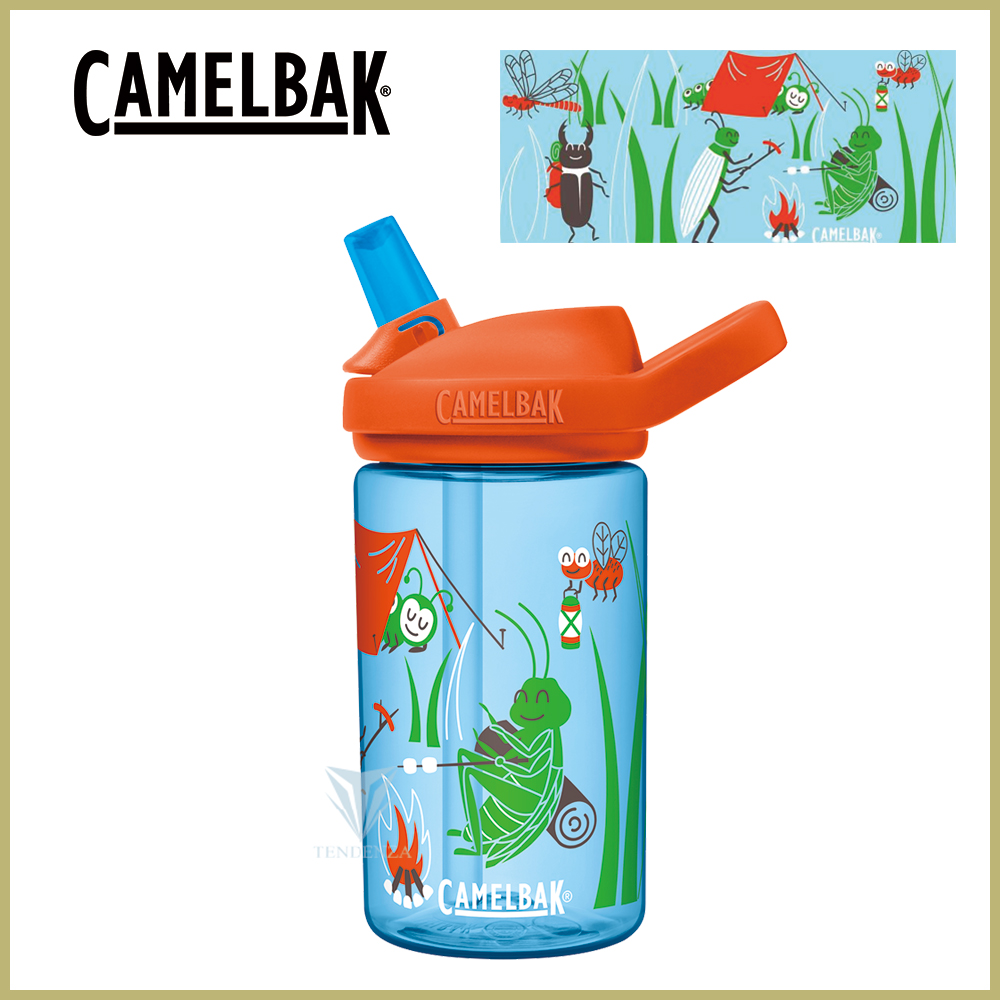 CamelBak 400ml eddy+ kids兒童吸管運動水瓶-露營蟲蟲