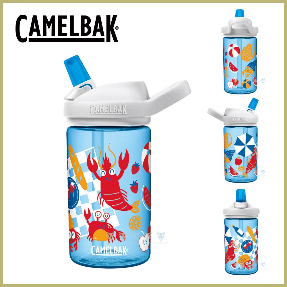CamelBak 400ml eddy+ kids兒童吸管運動水瓶-海洋野餐