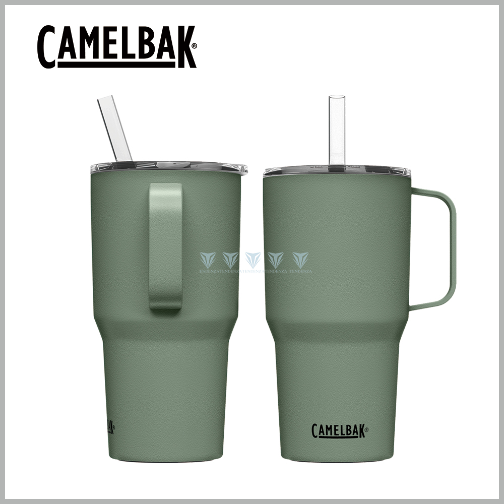 CamelBak 710ml Straw Mug 雙層不鏽鋼吸管馬克杯(保冰) 灰綠
