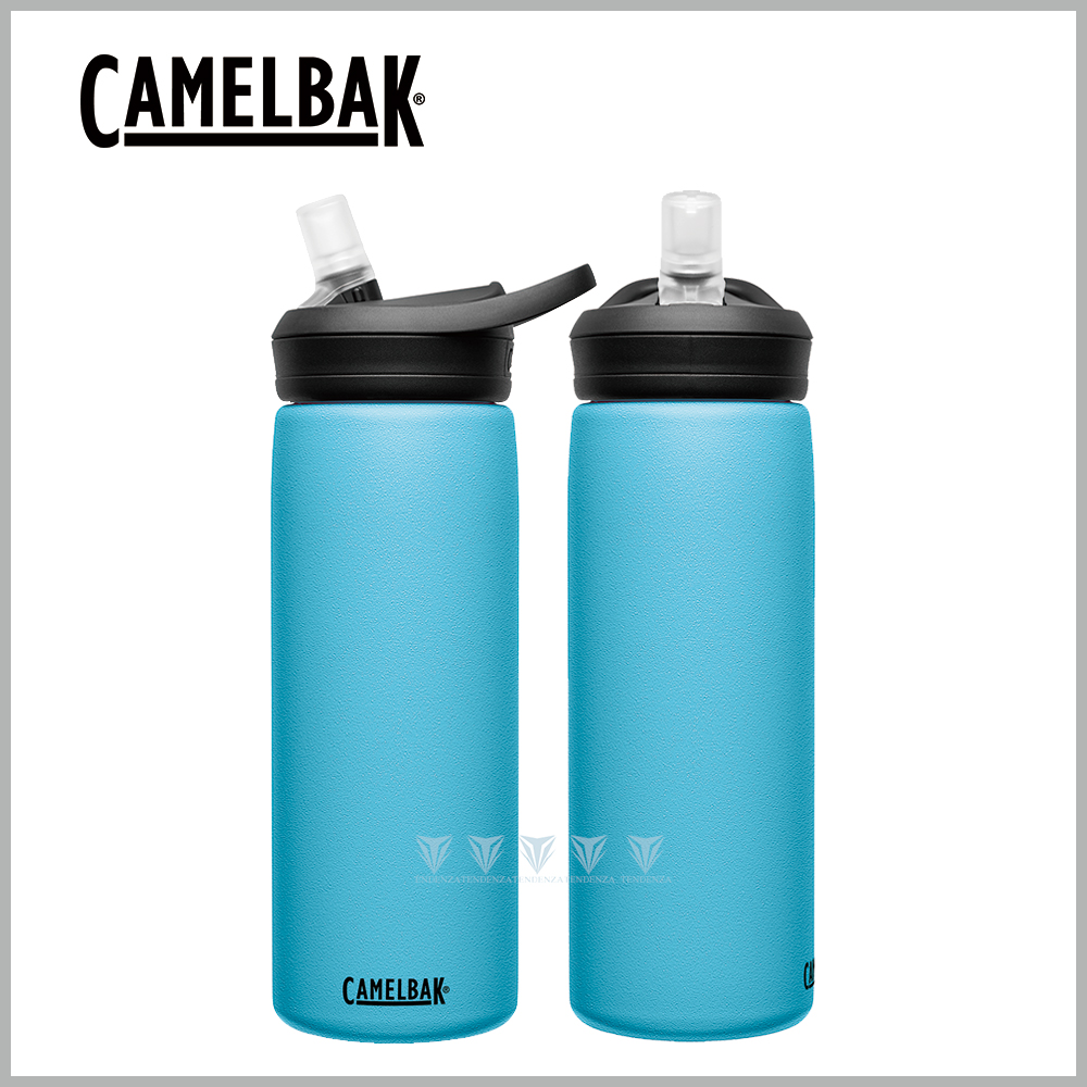 CamelBak 600ml eddy+不鏽鋼多水吸管保溫瓶(保冰) 北歐藍
