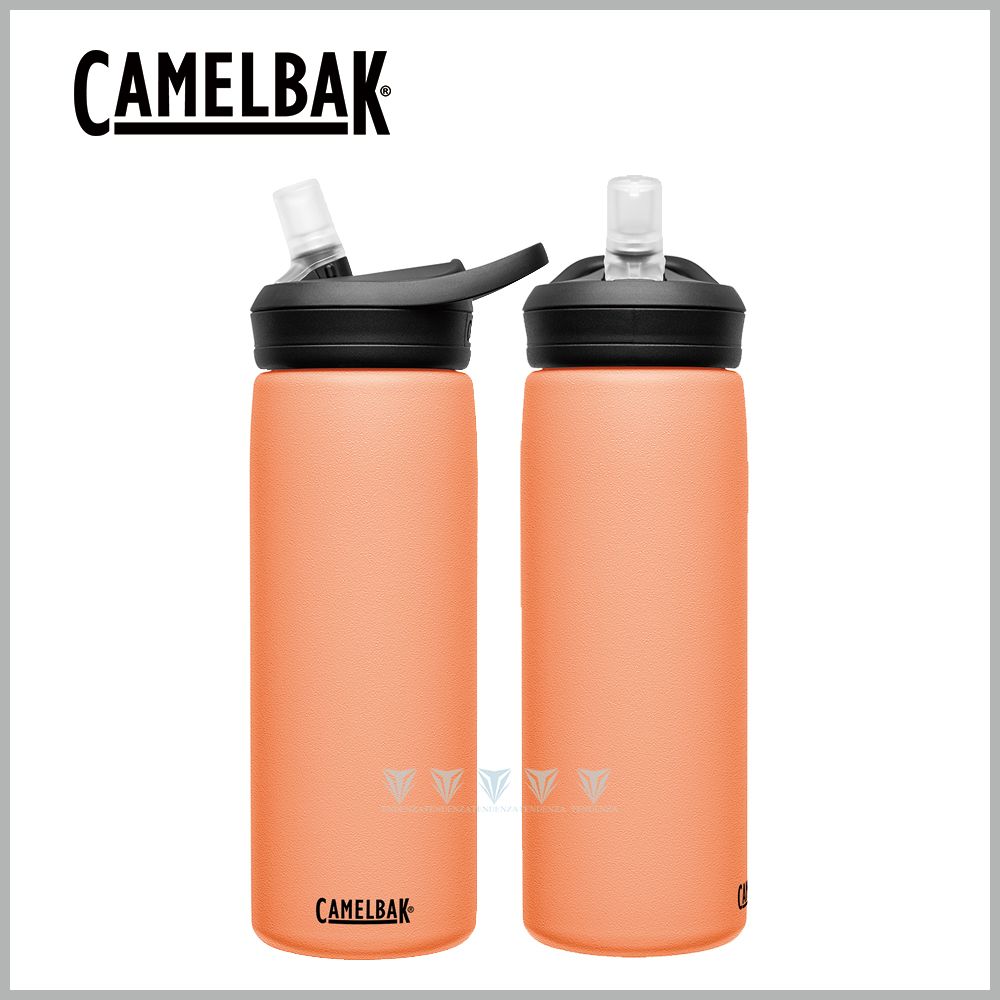 CamelBak 600ml eddy+不鏽鋼多水吸管保溫瓶(保冰) 日出橘