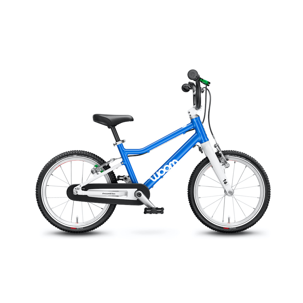 woom｜woom3 兒童自行車-藍/16吋/兒童手煞/護鏈罩